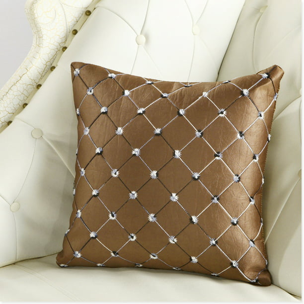 Home Decor Sofa Bed Plaids Waist Throw Pillow Case Square Cushion Cover Vintage